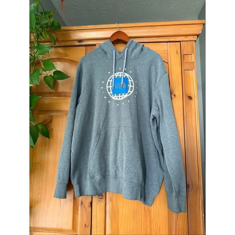 “The North Face ‘Never Stop Exploring’ Gray Hoodie (XXL)”